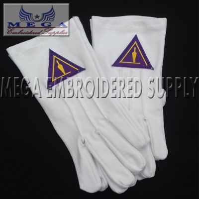 Masonic RSM regalia Cotton Gloves