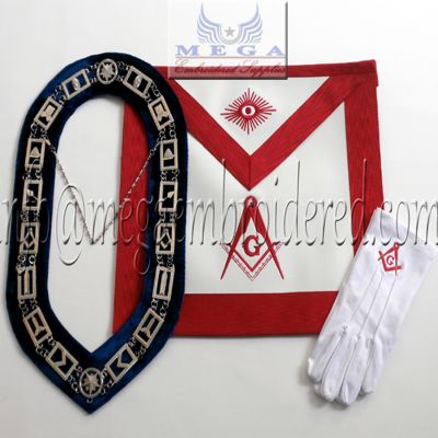 Master Mason Apron red